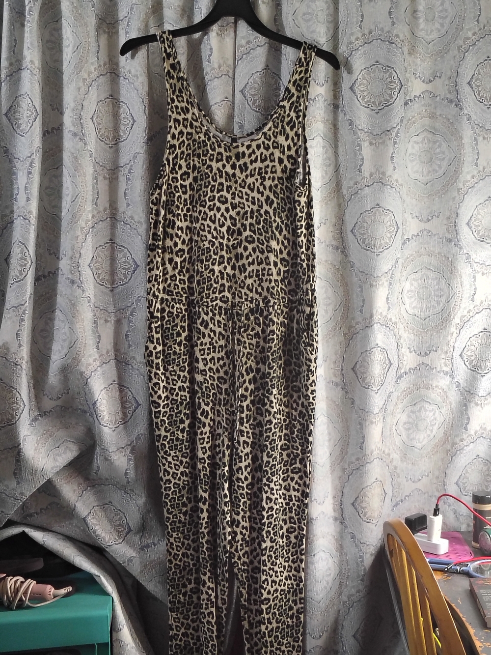 torrid Leopard Print Tank Jumpsuit in Beige and Black